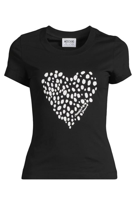 LEOPARD HEART JERSEY T-SHIRT BLACK 3