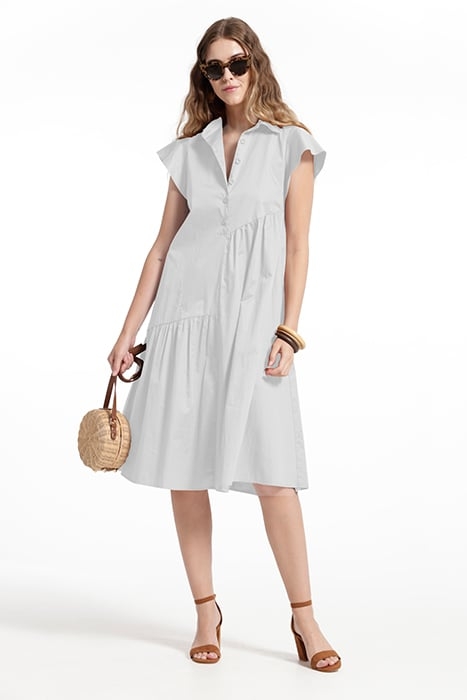 POPLIN MANEZ DRESS WHITE 3