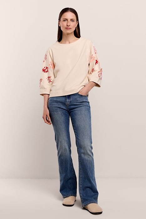 QUINTY: SWEATSHIRT EMBELLISHED SWEAT IVORY 3