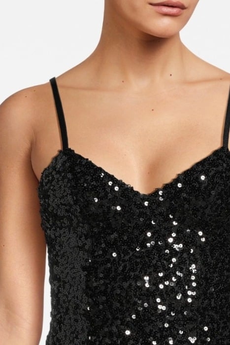 SEQUINNED-TULLE TOP BLACK 4