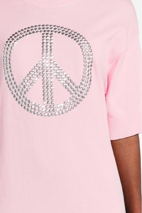PEACE SYMBOL KNITTED DRESS PINK 4