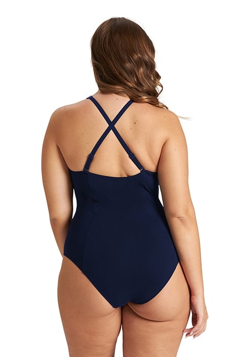 W ISABEL LIGHT CROSS BACK ONE PIECE PLUS NAVY-BRIGHT BLUE 2