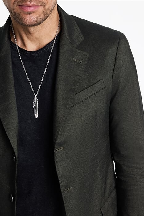 NOTCH LAPEL JACKET WITH FLAP HIP POCKETS KELP 3