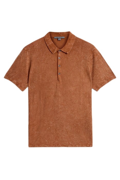 CHATHAM REGULAR FIT SS P OLO WITH PIGMEN HAZELNUT 2