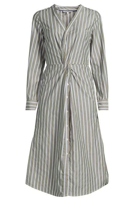 LS WOVEN DRESS FOREST GREEN 3