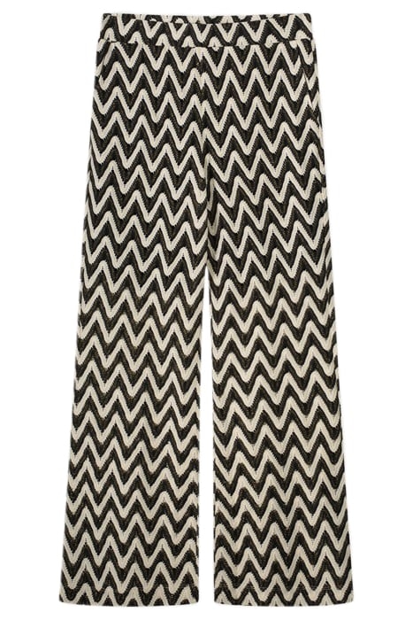PANTS ZIG ZAG CROCHET BLACK-IVORY 3