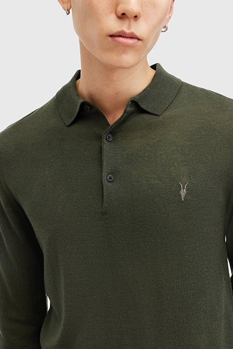 MODE MERINO LS POLO GRANGE GREEN 6