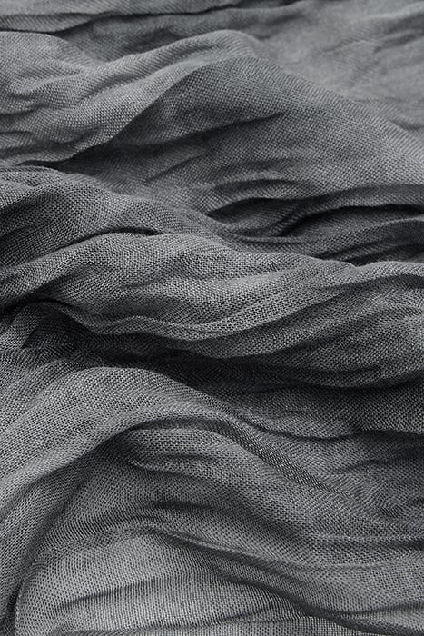 TONAL PRINTED PLAID SCARF IRON GREY 3