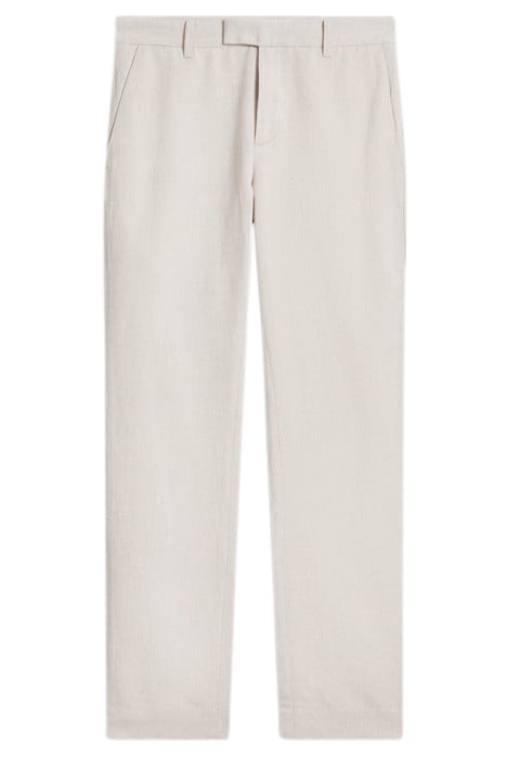 SLIM FIT PANTS WITH WELT HIP POCKETS AND MACADAMIA 2