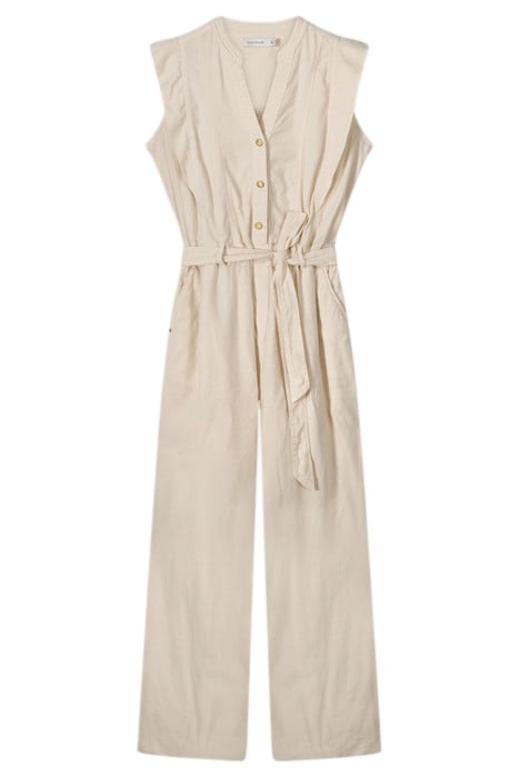 JUMPSUIT COTTON LINEN STRETCH IVORY 3