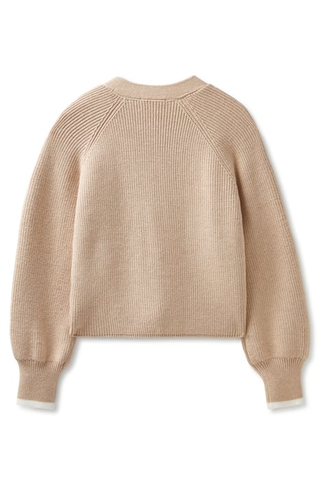 SWEATER CARDIGAN OATMEAL HEATHER 4