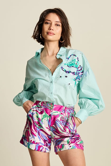 BLOUSE - AQUA BLUE 1