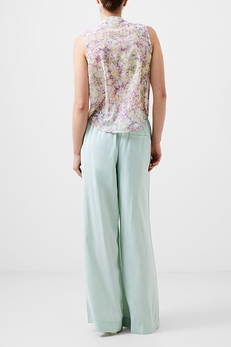 FRENCH CONNECTION DONNA RECYCLED GGT RUFFLE TOP SHIRT STRAWB 3