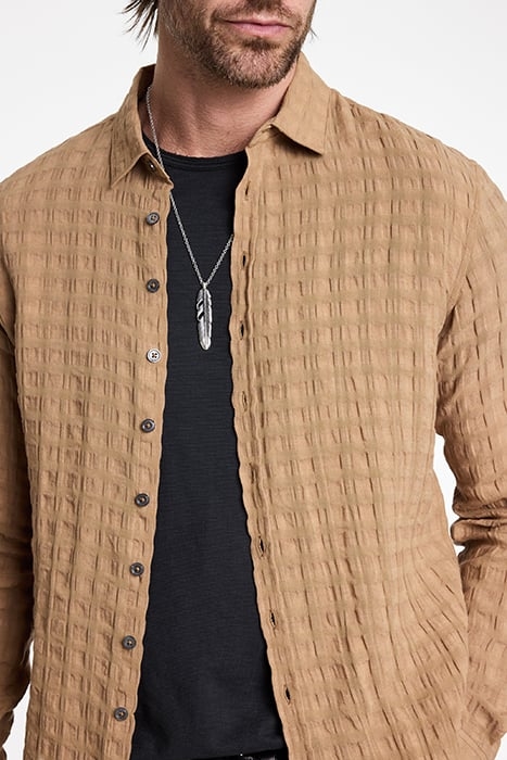 MULTI BUTTON SLIM FIT SHIRT LT CARAMEL 3