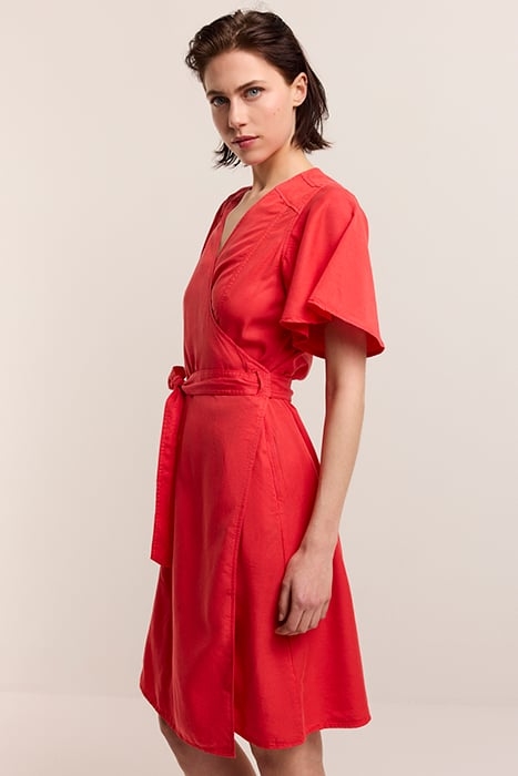 WRAP DRESS BREEZY TENCEL POPPY 4