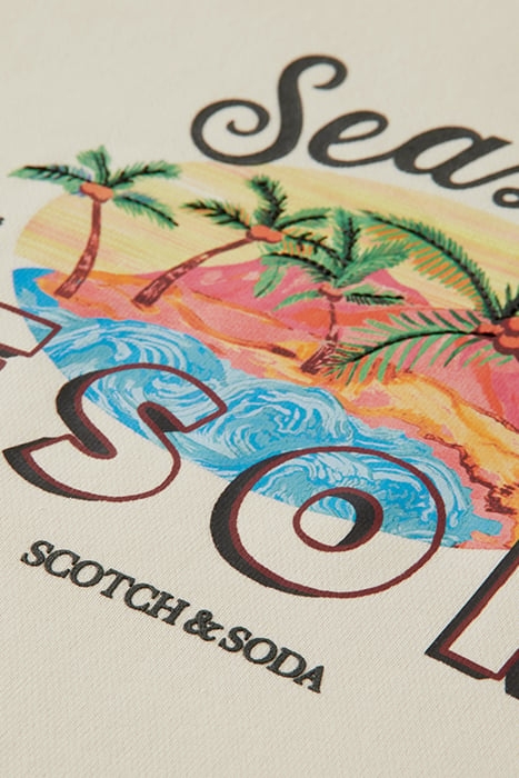 RELAXED-FIT RAGLAN CREW-NECK SWEAT WITH ARTWORK VANILLA 7