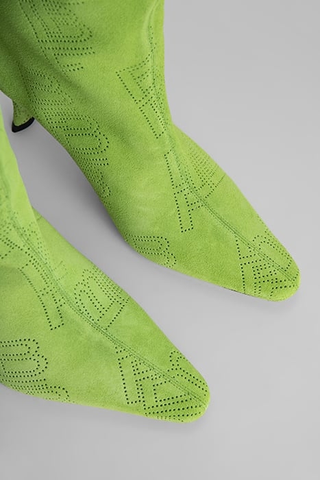 STEVIE 42 BRIGHT GREEN PERFORATED SUEDE LEATHER GREEN 5