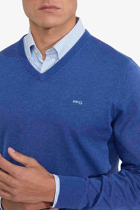 V-NECK SWEATER ROYAL BLUE 6