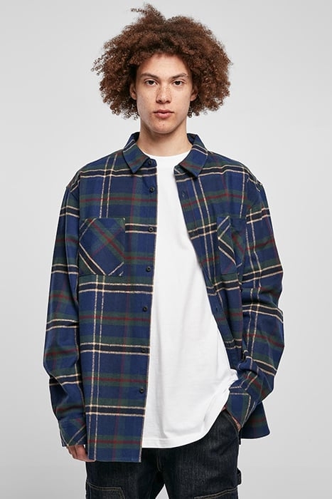CHECKED MOUNTAIN SHIRT DARKBLUE/BOTTLEGREEN 1