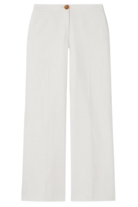 AMI WIDE WIDE-LEG & FLARED JEANS ECRU 3
