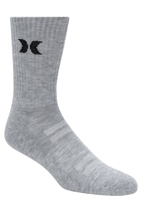 6PK MENS 1/2 TERRY CREW WHITE/MULTI 3