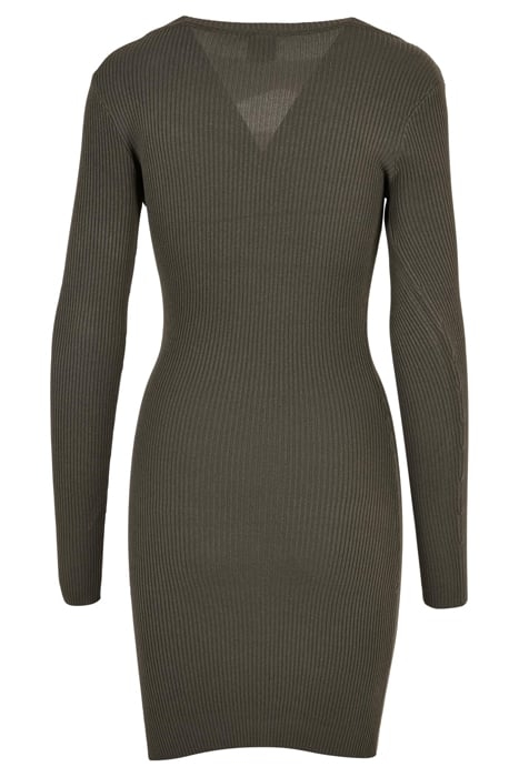 LADIES CUT OUT DRESS OLIVE 5