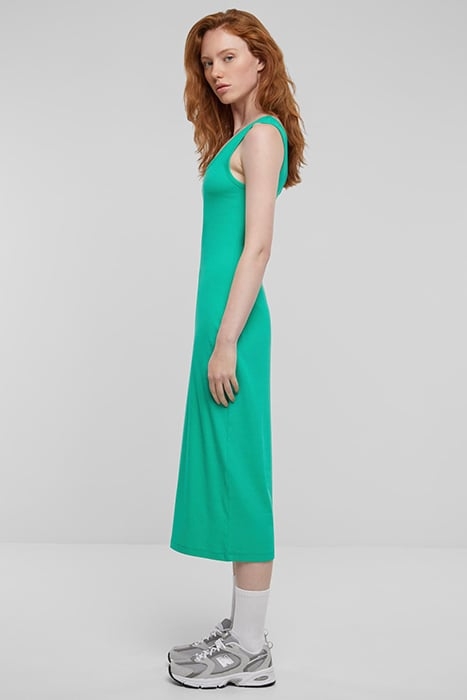 LADIES RIB TOP DRESS FERNGREEN 6