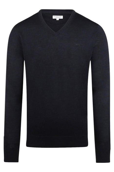 FINE MERINO V-NECK SWEATER NAVY 4