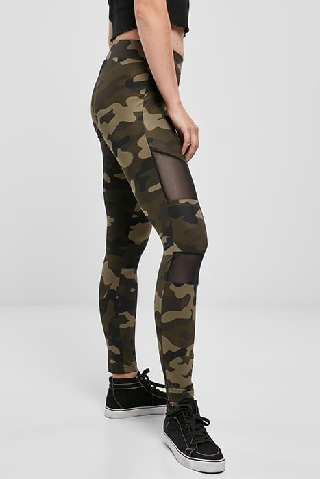 LADIES CAMO TECH MESH LEGGINGS WOODCAMO/BLK 7