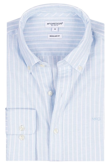 COTTON LINEN STRIPE SHIRT LIGHT BLUE 6