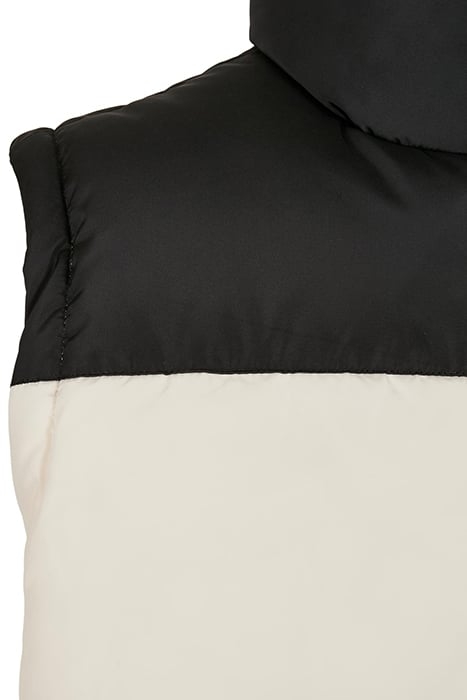 BLOCK PUFFER VEST BLACK/WHITESAND 8