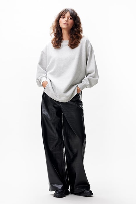 RELAXED SWEATER GREY MELANGE 1