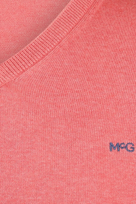 V-NECK SWEATER CORAL RED 7