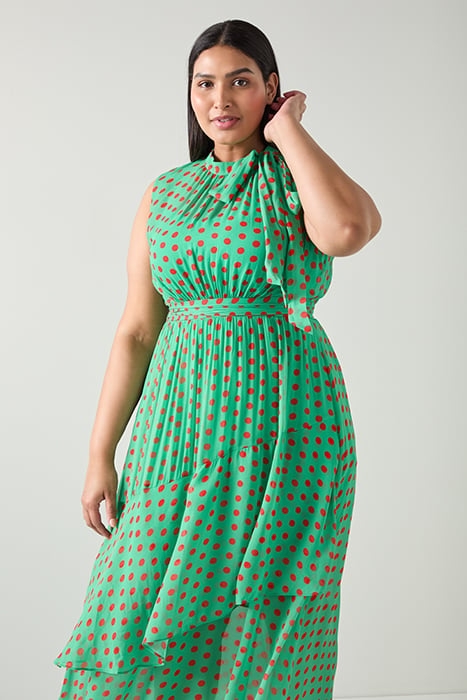 ROBYN SPOT MAXI DRESS GREEN 4