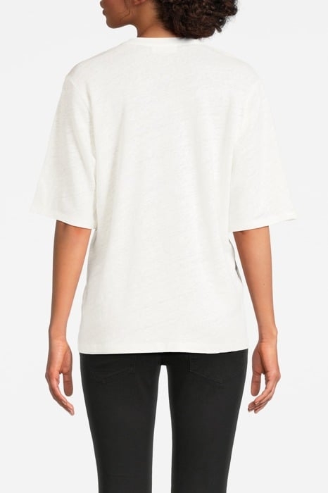 KEELIA V-NECK TEE VERY WHITE 2