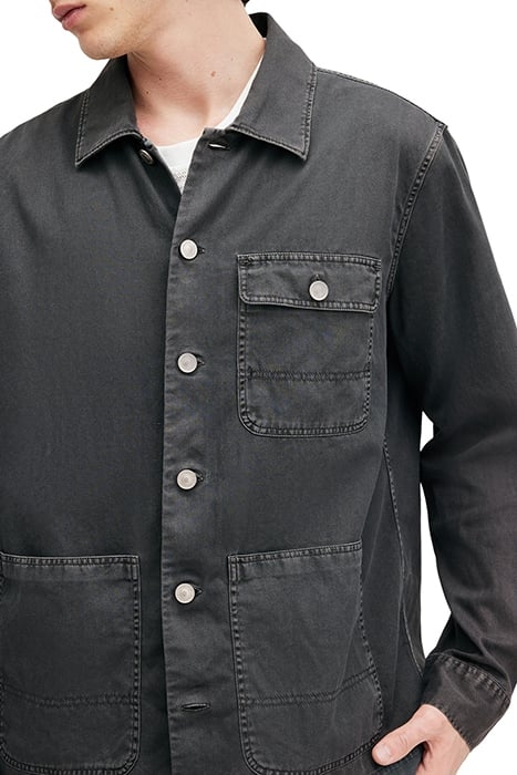 NEVIS CHORE JACKET WASHED BLACK 7