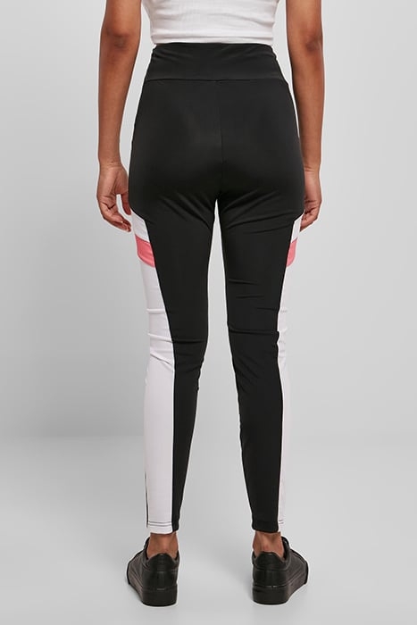 LADIES STARTER HIGHWAIST SPORTS LEGGINGS BLK/WHT/PNKGRPFRT 2