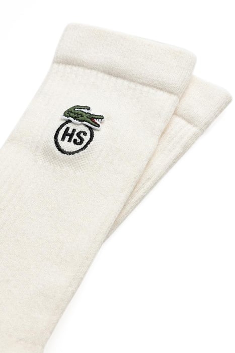 LACOSTE X HIGHSNOBIETY – LOGO SOCKS EGGSHELL 3