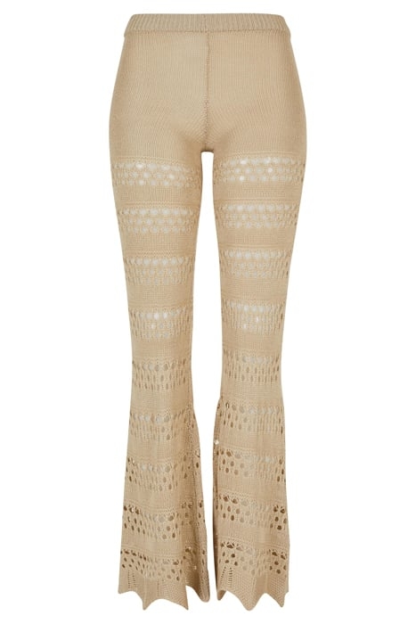 LADIES FLARED CROCHET KNIT LEGGINGS SOFTSEAGRASS 5
