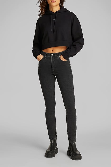 WOVEN LABEL HOODIE CK BLACK 2