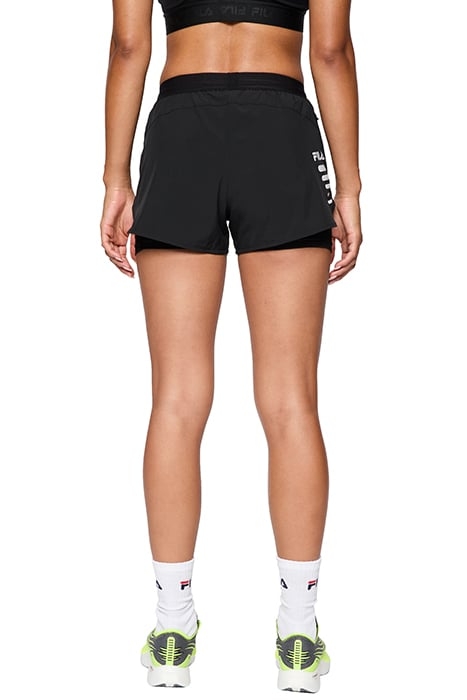 ROSATE RUNNING SHORTS WITH INNER TIGHTS BLACK 2
