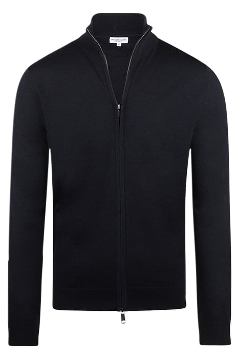 FINE MERINO ZIP THRU CARDIGAN NAVY 4