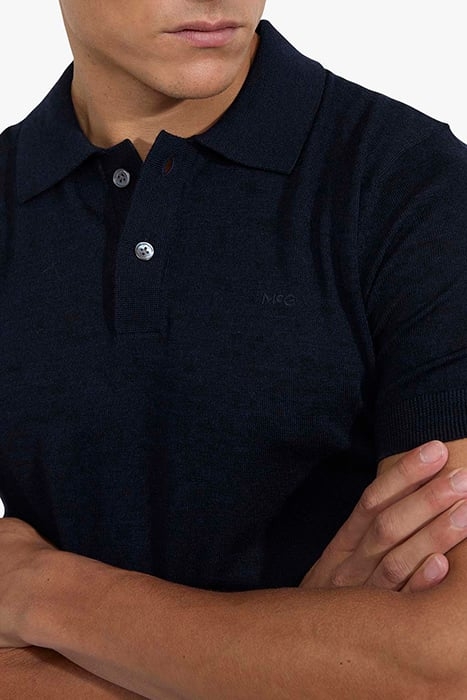 FINE MERINO POLO NAVY 6