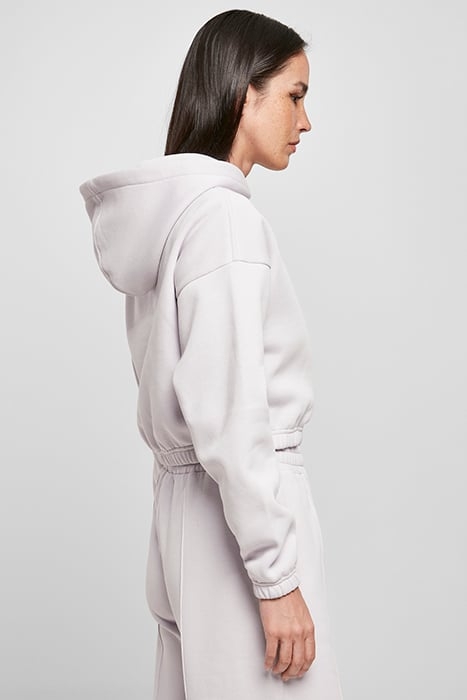 LADIES SHORT OVERSIZED SWEAT HOODY SOFTLILAC 6