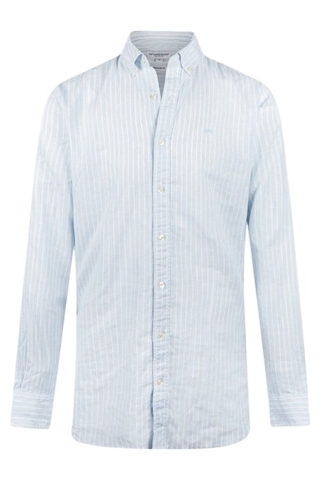 COTTON LINEN STRIPE SHIRT LIGHT BLUE 4