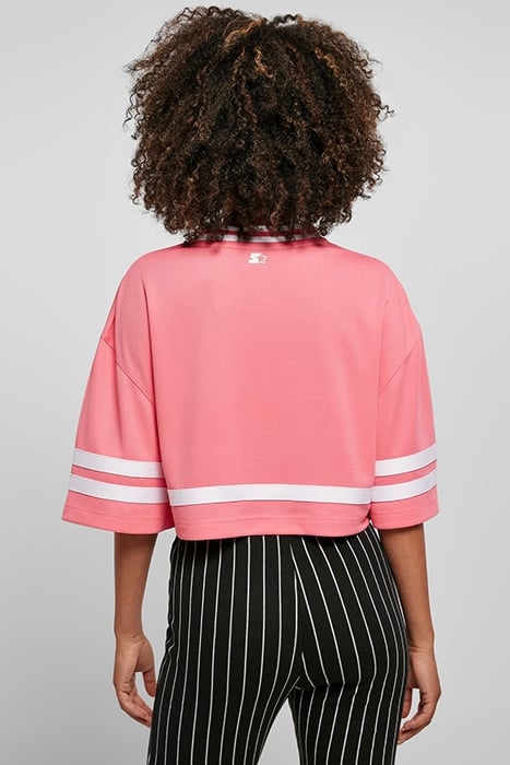 LADIES STARTER CROPPED MESH JERSEY PINKGRAPEFRUIT/WHITE 2