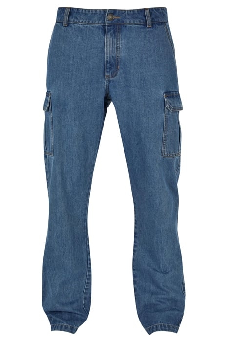 STRAIGHT LEG CARGO JEANS LIGHT BLUE WASHED 4