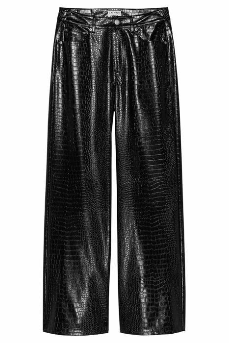 LOOSE FIT TROUSERS IN VEGAN LEATHER BLACK 4