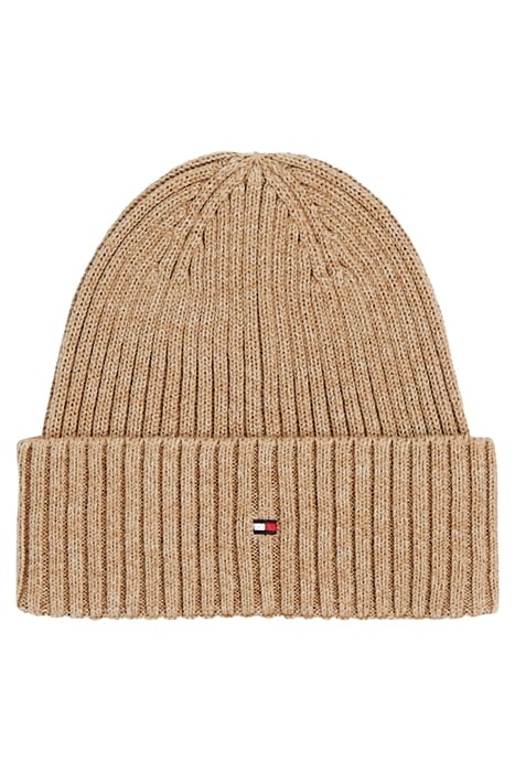 FLAG TWISTED YARN RELAXED FIT BEANIE BEIGE 1