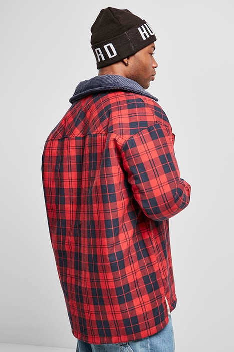 SOUTHPOLE CHECK FLANNEL SHERPA JACKET RED 7